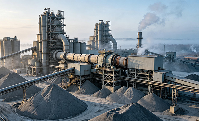 Cement production line powered by industrial by-product gypsum