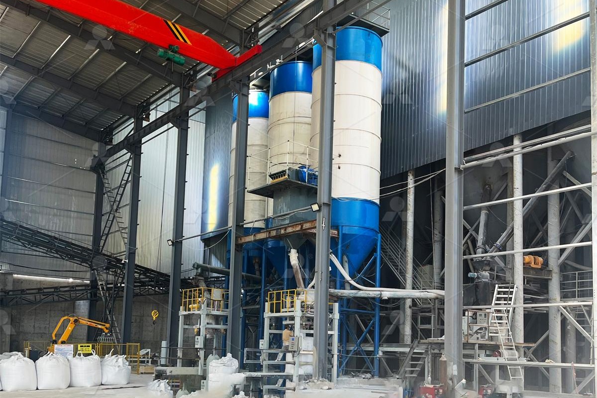 LUM vertical roller mill producing 800-1250 mesh plastic-grade barite powder